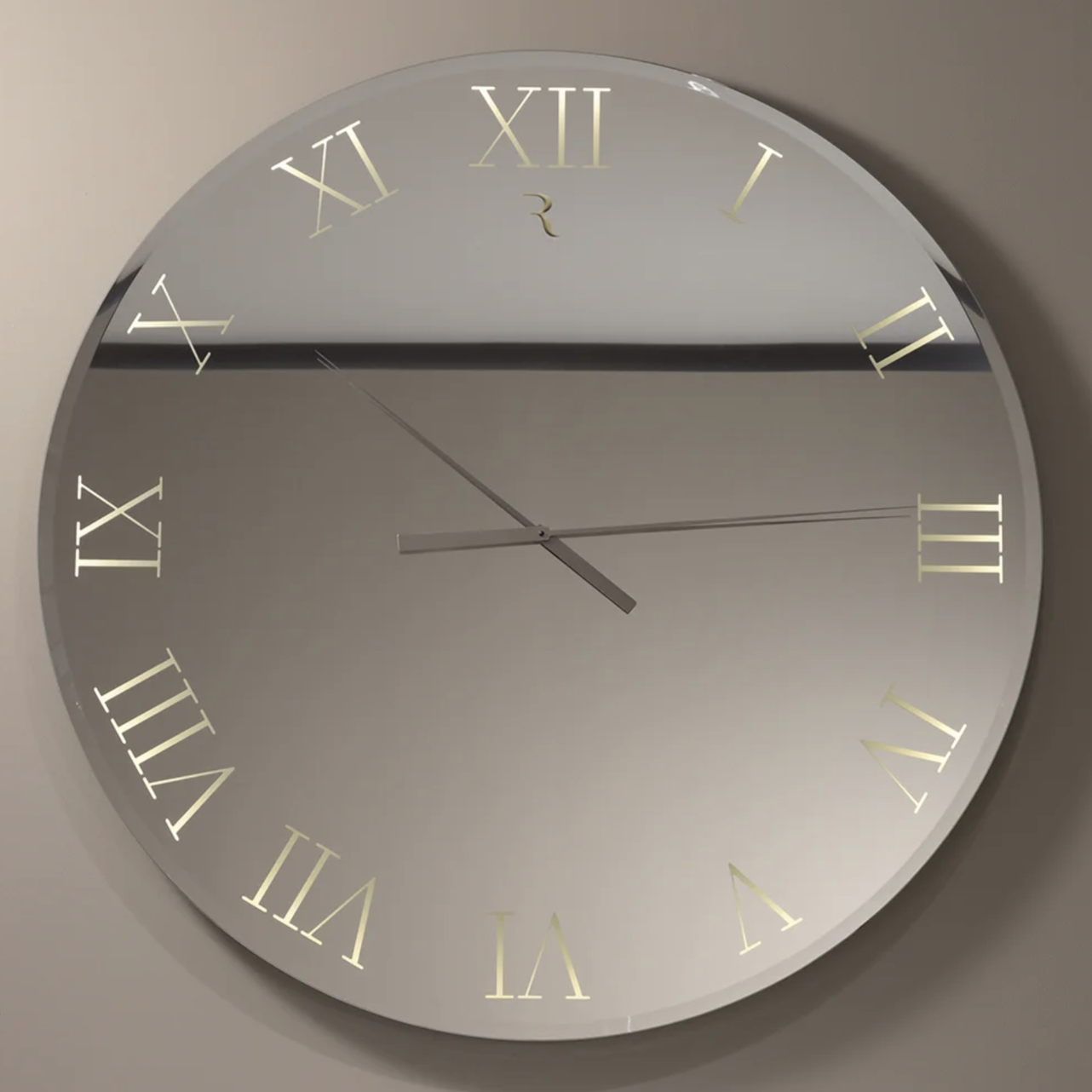 Titanium Mirror/Clock